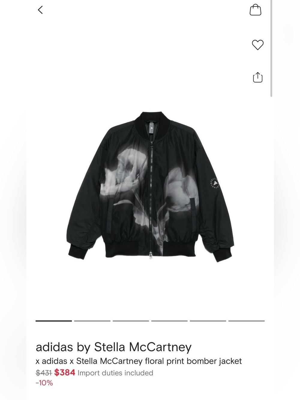 Adidas Stella McCartney bomber jacket
